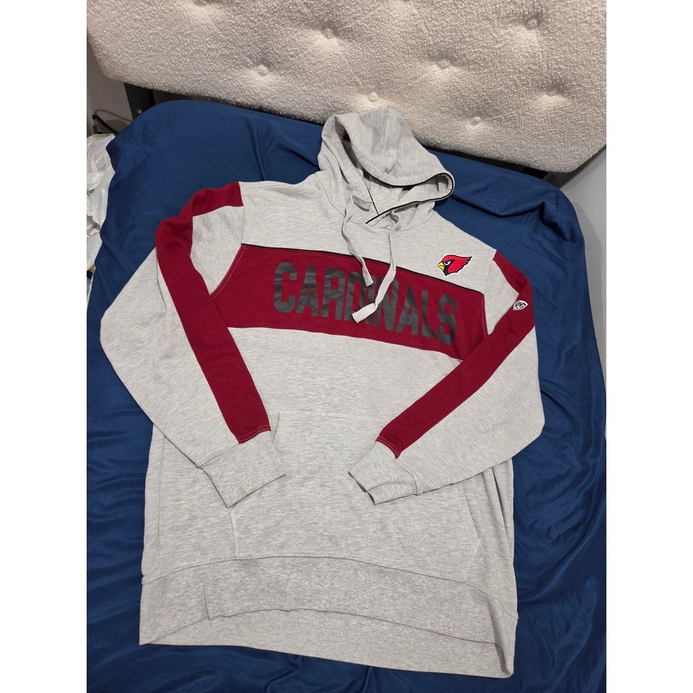 Hands High NFL Arizona Cardinals Hoodie Mens XXL Grey Maroon Colorblock Pullover